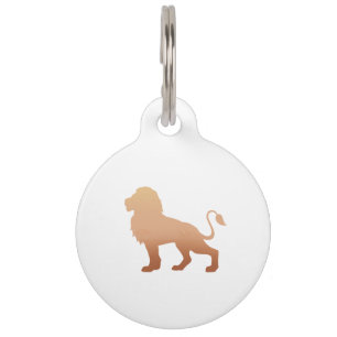 Médaillon Pour Animaux Silhouette des lions marchants - Choisir la couleu