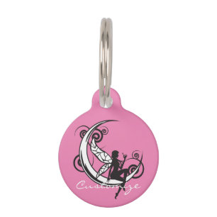 Médaillon Pour Animaux Silhouette velue Lune Thunder_Cove