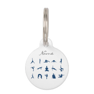 Médaillon Pour Animaux Silhouette Yoga Possède Thunder_Cove