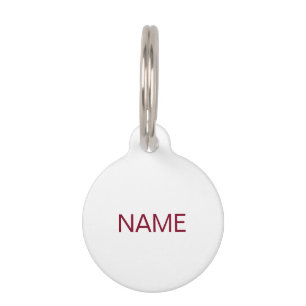 Médaillon Pour Animaux Simple moderne personnalisé double face Nom Info c