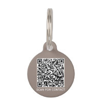 Simple QR Code scan contact Info chien chat grège