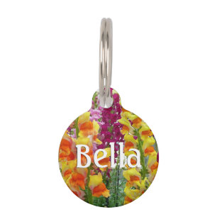 Médaillon Pour Animaux Snapdragons colorés floraux