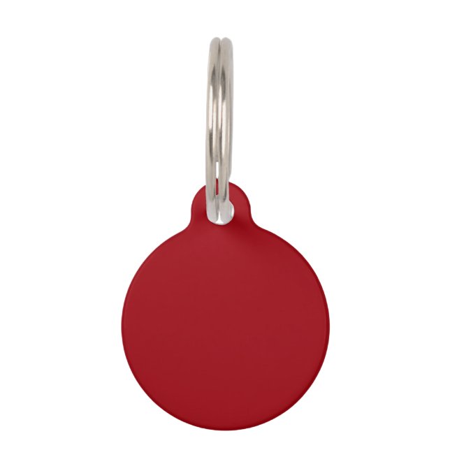 Médaillon Pour Animaux Solid Color : Cranberry Red (Devant)