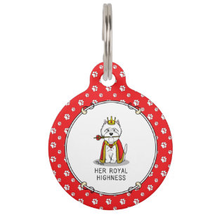 Médaillon Pour Animaux Son Altesse Royale Reine Chien Westie