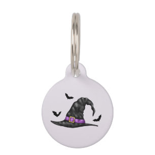 Médaillon Pour Animaux Sorcière Casquette Et Bateaux Volants Lilac Hallow