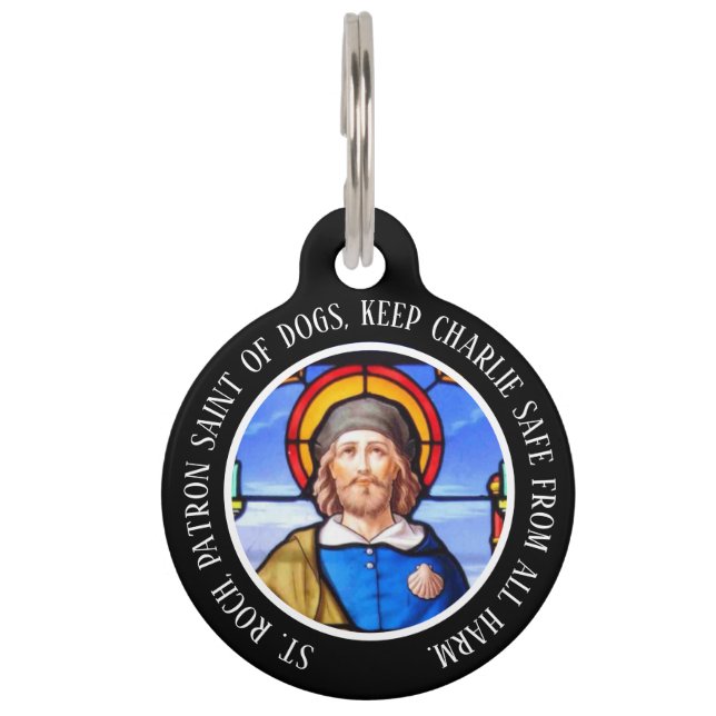 Médaillon Pour Animaux St. Roch Personnalisé (Devant)