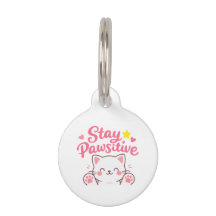 Stay Pawsitive – Cute Cat Motivational Quote Desig