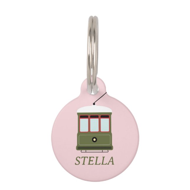 MÉDAILLON POUR ANIMAUX STREETCAR (ROSE) (Devant)