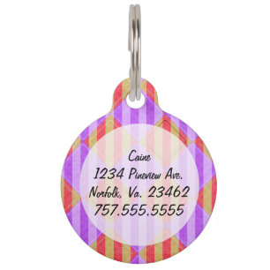 Médaillon Pour Animaux Stripes, Diamants, Spot Motif par Shirley Taylor