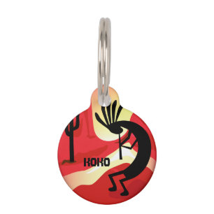 Médaillon Pour Animaux Sunset du désert Kokopelli Sud-ouest