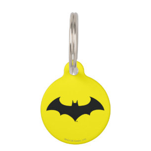 Médaillon Pour Animaux Symbole Batman Logo Simple Bat Silhouette
