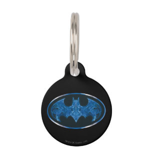 Médaillon Pour Animaux Symbole bleu de batte de fumée