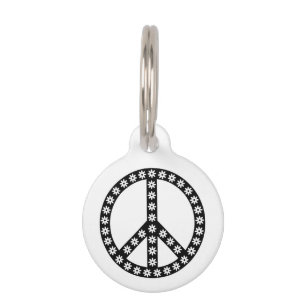 Médaillon Pour Animaux Symbole de la paix de Daisy