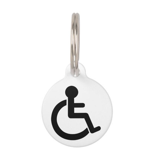 Médaillon Pour Animaux Symbole Handicap (Devant)