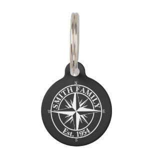 Médaillon Pour Animaux Symbole personnalisable du monogramme étoile de la