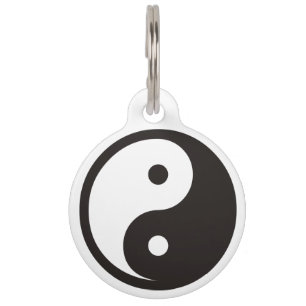 Médaillon Pour Animaux Symbole Yin Yang - conception de tatouage solide