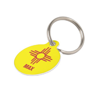 Médaillon Pour Animaux Symbole Zia Étiquette personnalisée pour animaux