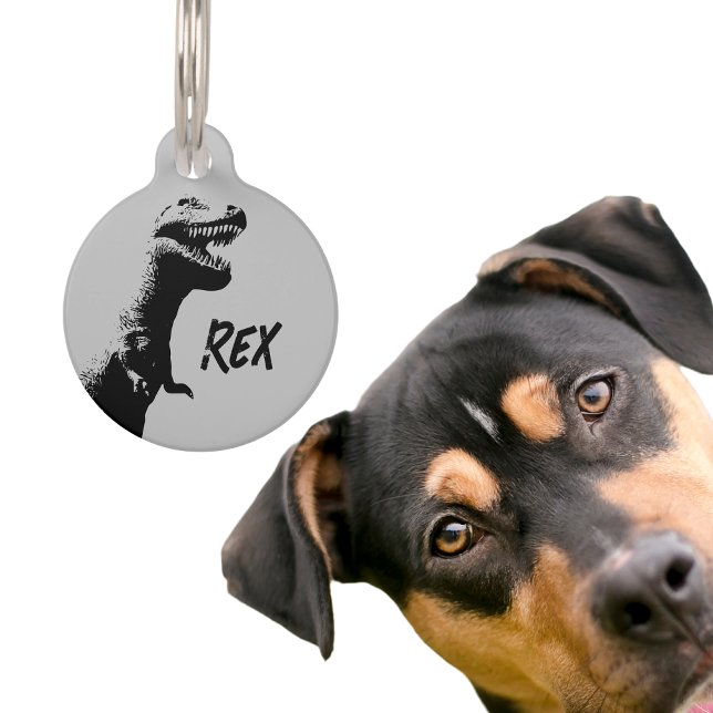 Médaillon Pour Animaux T-Rex personnalisé (Créateur téléchargé)