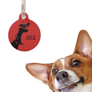 Médaillon Pour Animaux T-rex personnalisé