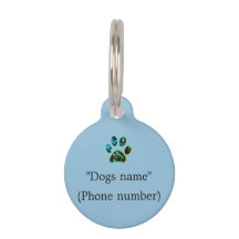 Tag de chien bleu