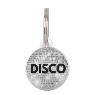 Médaillon Pour Animaux Tag de chien de balle disco