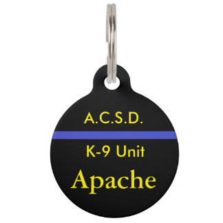 Médaillon Pour Animaux Tag de chien du service du shérif de l'unité K-9