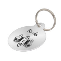 Tag d'ID animal de compagnie Zodiac Boended Lion