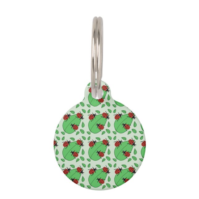Médaillon Pour Animaux Tag ID chien de chien de Ladybird (Devant)