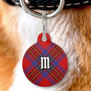 Médaillon Pour Animaux Tartan rouge Clan Leslie