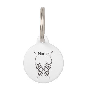 Médaillon Pour Animaux Tatouage papillon stylisé Thunder_Cove
