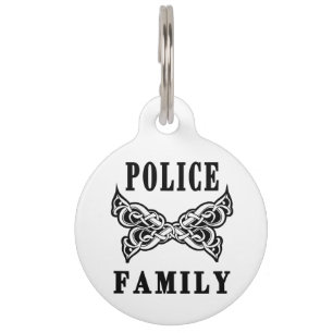 Médaillon Pour Animaux Tatouages de famille de police