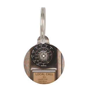 Médaillon Pour Animaux Téléphone antique rotatif payant rude