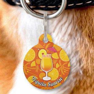 Médaillon Pour Animaux Tequila sunrise