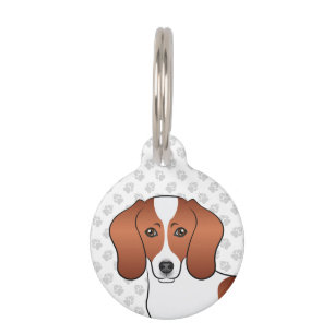 Médaillon Pour Animaux Tête de chien de dessin animé teckel à robe courte