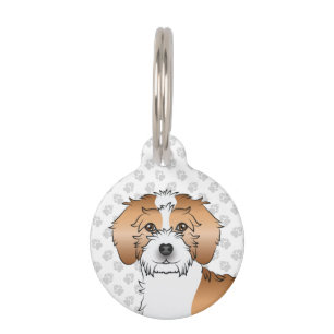 Médaillon Pour Animaux Tête de chien Goldendoodle miniature de couleur ab