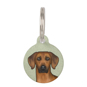 Médaillon Pour Animaux Tête de chien Rhodesian Ridgeback Brun Lion Africa