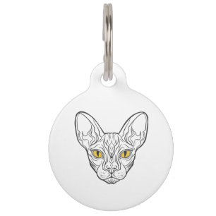 Médaillon Pour Animaux Tête de ligne chat égyptien - Choisir la couleur