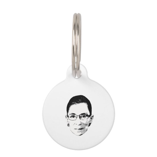 Médaillon Pour Animaux Tête de Ruth Bader Ginsburg (Devant)