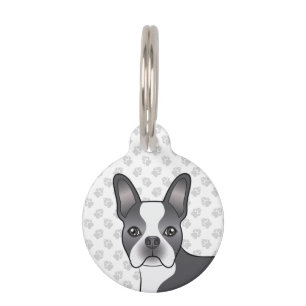 Médaillon Pour Animaux Tête et pattes de chien de dessin animé mignon Bos