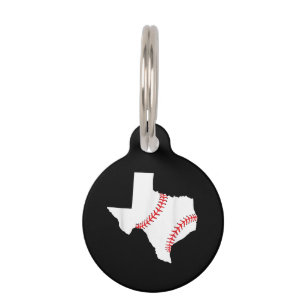Médaillon Pour Animaux Texas Baseball État drôle Texas Baseball