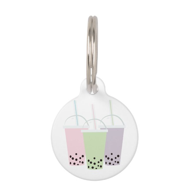Médaillon Pour Animaux Thé de bulles (Devant)