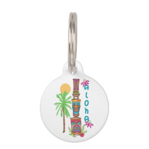 Médaillon Pour Animaux Tiki Aloha