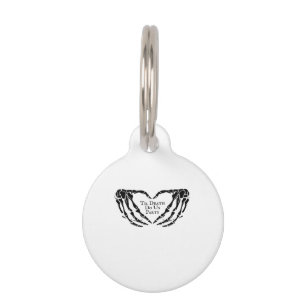 Médaillon Pour Animaux Til Death - Skeleton Heart Hands