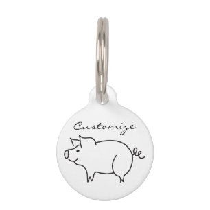 Médaillon Pour Animaux Tonnerre d'animal de porc