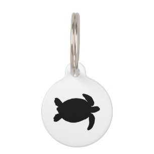 Médaillon Pour Animaux Tortue de mer noire