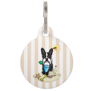 Médaillon Pour Animaux Tourelle d'été Boston Terrier (noir) - Chien migno