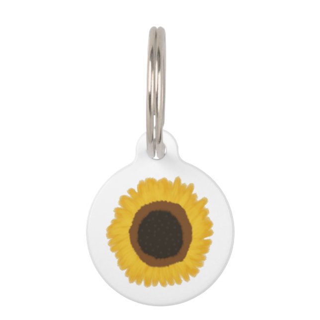 Médaillon Pour Animaux Tournesol (Devant)