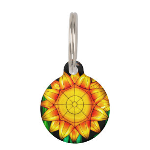 Médaillon Pour Animaux Tournesols Coup de Soleil