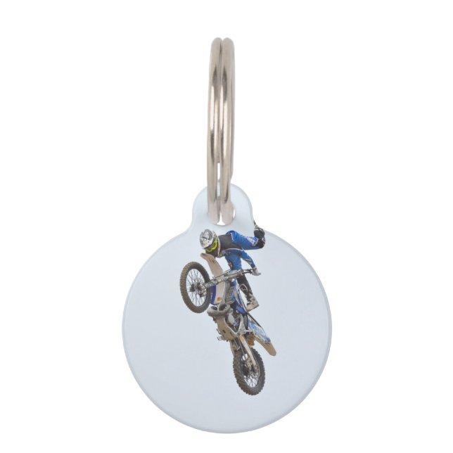 Médaillon Pour Animaux Tours d'extrémité de motocross (Devant)
