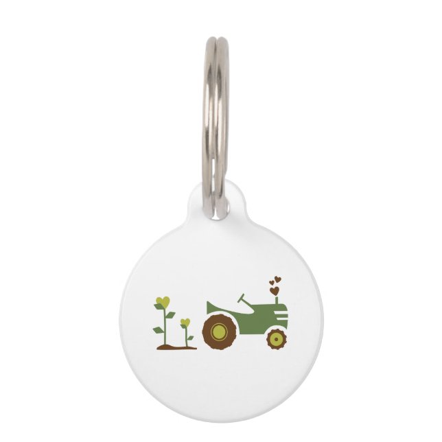 Médaillon Pour Animaux Tracteur agricole (Devant)